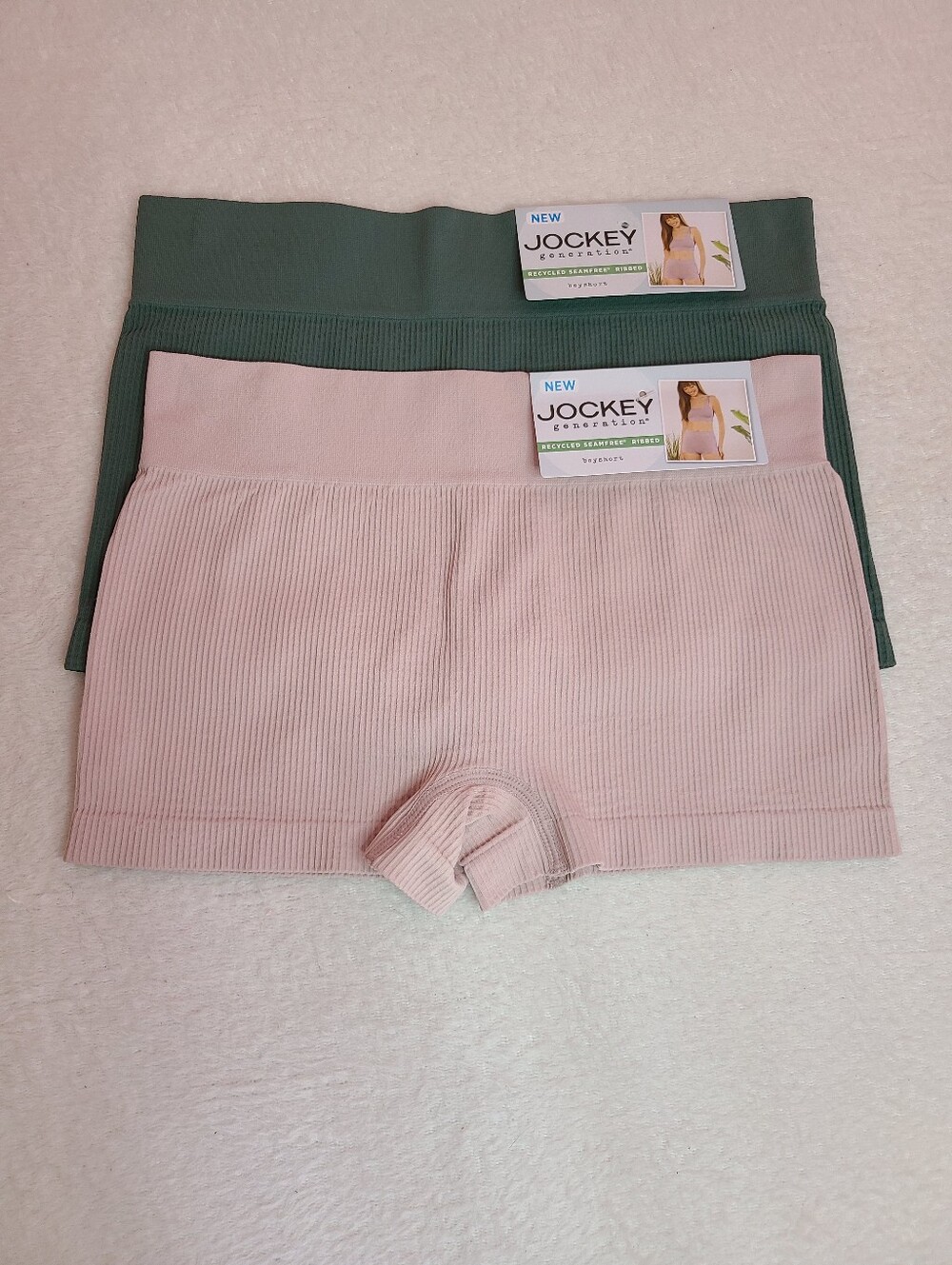 2pk Jockey Seamless Ribbed Nylon Classic Boyshort Panties Size Sm